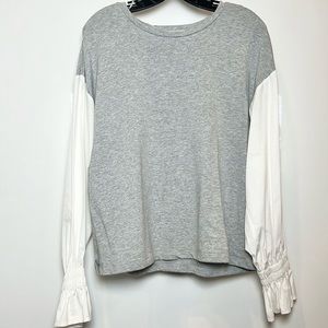 Fleur Bleue Ruffle Cuffs Top